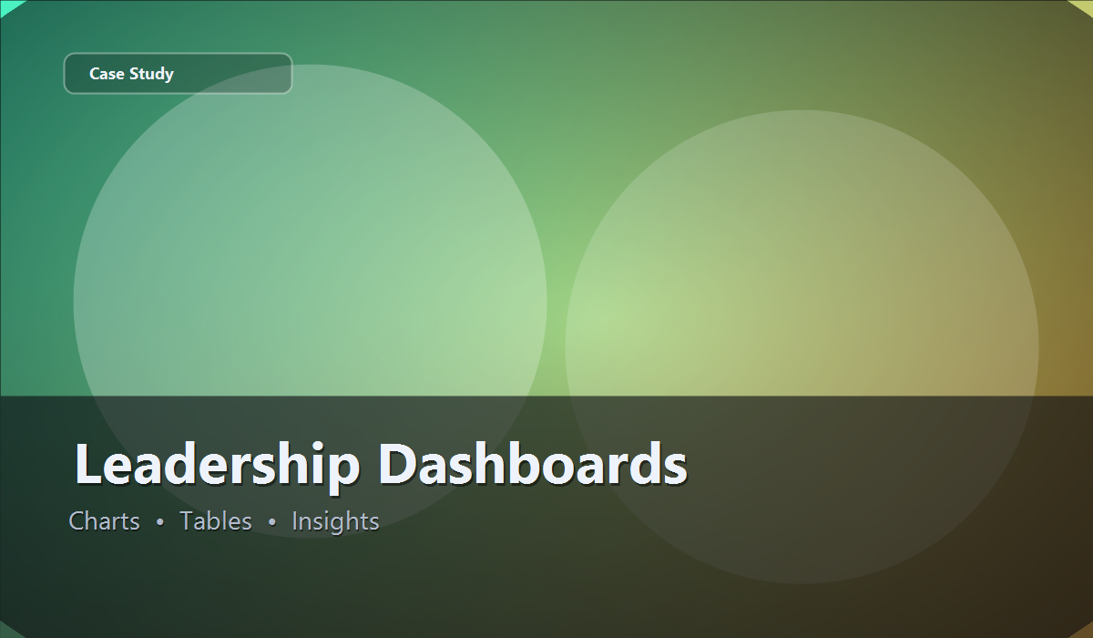 Cover image for Leadership Dashboards project